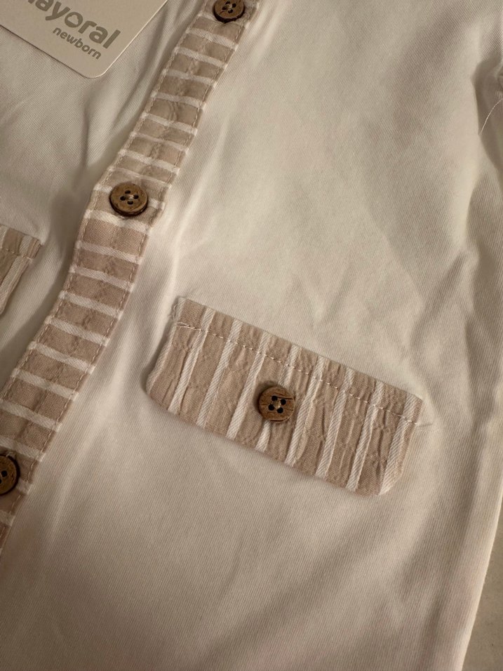 Mayoral Pamuklu Beyaz Erkek Bebek Tulum - Görsel 4