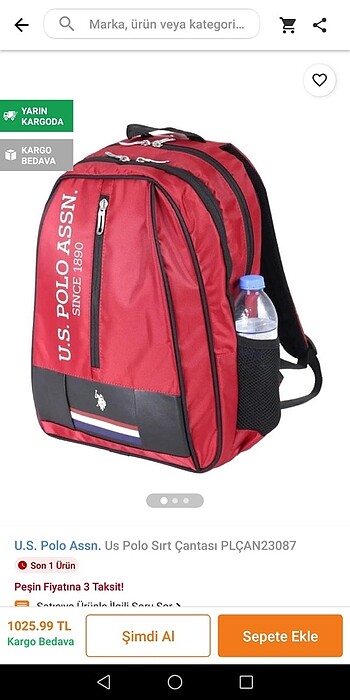 U.s polo Assn okul sırt çantası