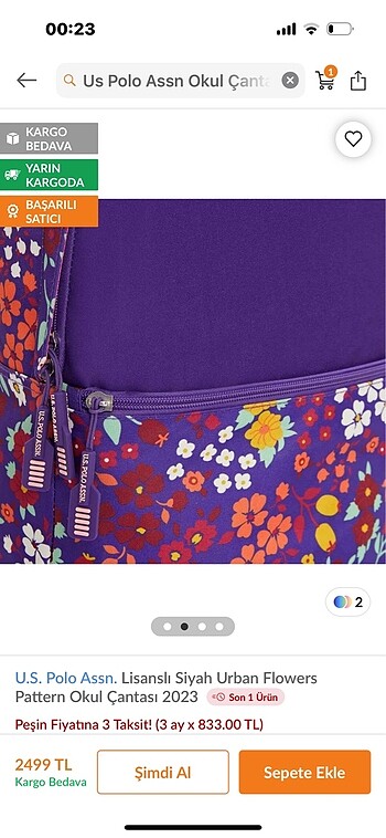 U.S Polo Assn. U.s polo okul sırt çantası