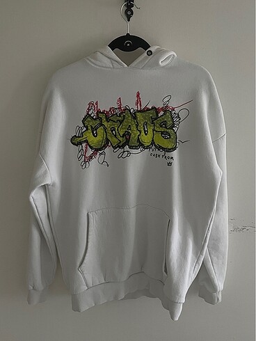Oversize Kalın Beyaz Sweatshirt - Brezzy