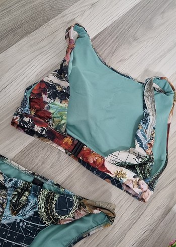 Desenli Bohem Mini Bikini Takımı - Görsel 4