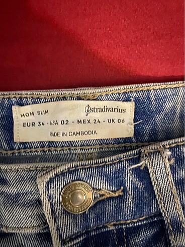 xs Beden Stradivarius slimfit mom jean
