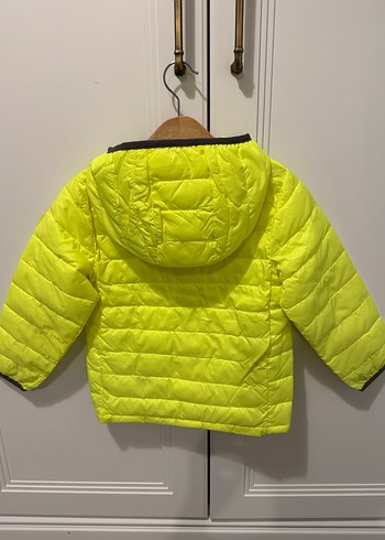 5 Yaş Beden GAP Neon Yeşili Kapüşonlu Erkek Çocuk Mont