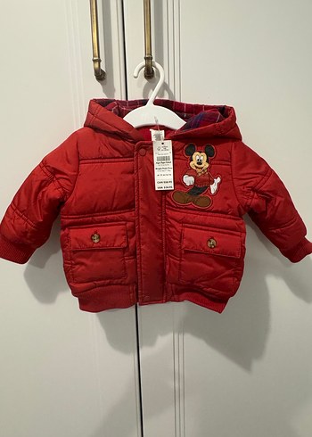 DİSNEY Kırmızı Kapüşonlu Unisex Çocuk Mont