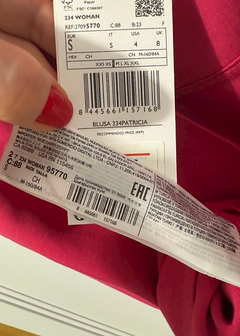 Pembe V Yakalı Düğmeli Keten Gömlek - Görsel 5