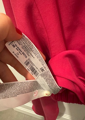 Pembe V Yakalı Düğmeli Keten Gömlek - Görsel 6