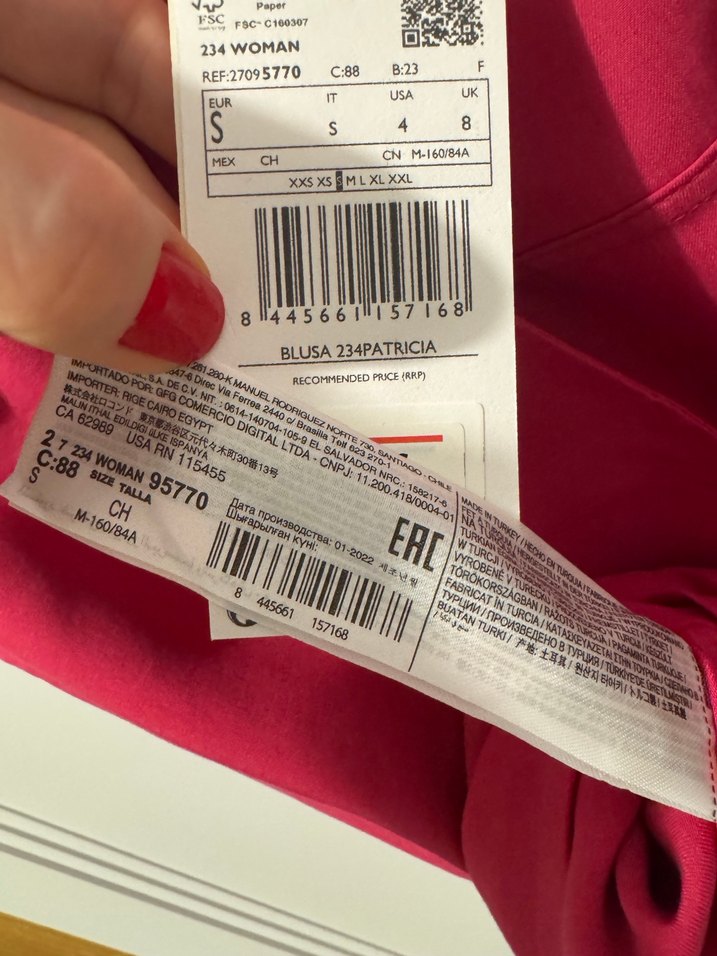 Pembe V Yakalı Düğmeli Keten Gömlek - Görsel 5