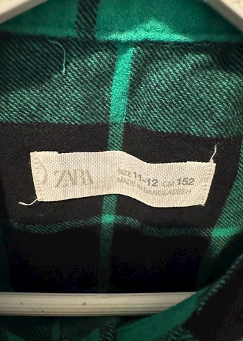 Erkek Çocuk Yeşil Kareli Uzun Kollu Gömlek - Görsel 5