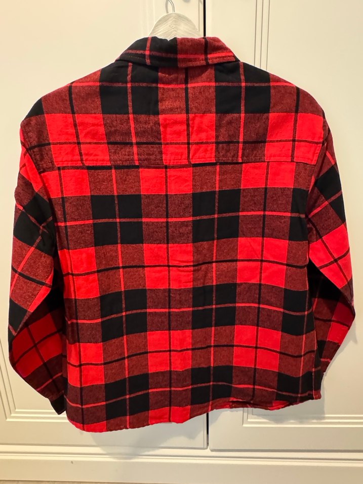 Erkek Çocuk Kırmızı Kareli Uzun Kollu Gömlek - Görsel 2