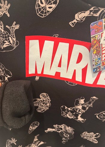 Marvel Baskılı Siyah Erkek Çocuk Sweatshirt - Görsel 4