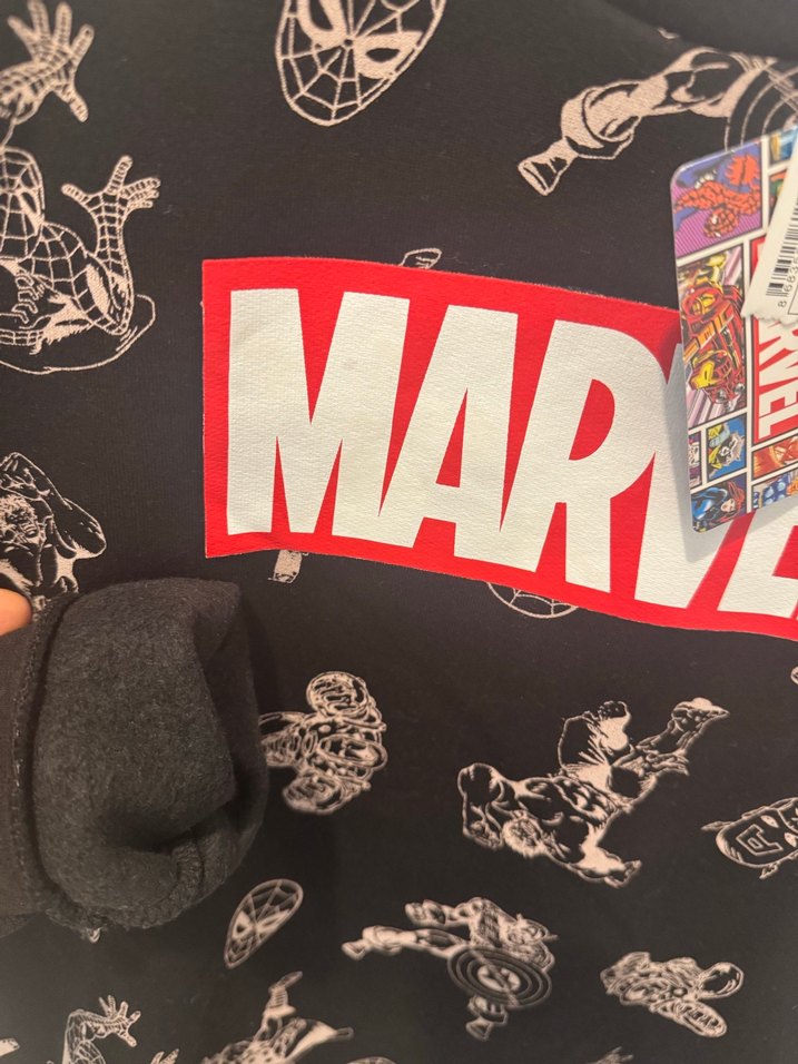 Marvel Baskılı Siyah Erkek Çocuk Sweatshirt - Görsel 4