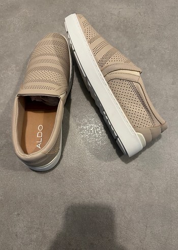 Bej Platform Topuklu Kadın Spor Ayakkabı - Görsel 7