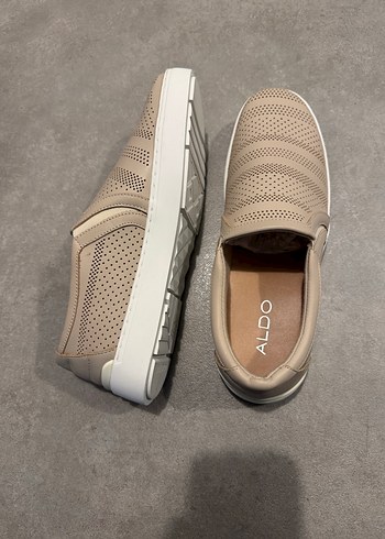 Bej Platform Topuklu Kadın Spor Ayakkabı - Görsel 4