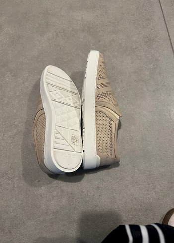 Bej Platform Topuklu Kadın Spor Ayakkabı - Görsel 8