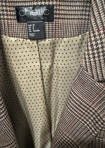 Düğmeli Kahverengi Midi Kadın Blazer Ceket - Görsel 5