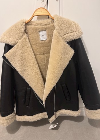 ETİKETMANGO Kahverengi Kürklü Deri Kadın Ceket - Görsel 2