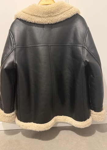 ETİKETMANGO Kahverengi Kürklü Deri Kadın Ceket - Görsel 4