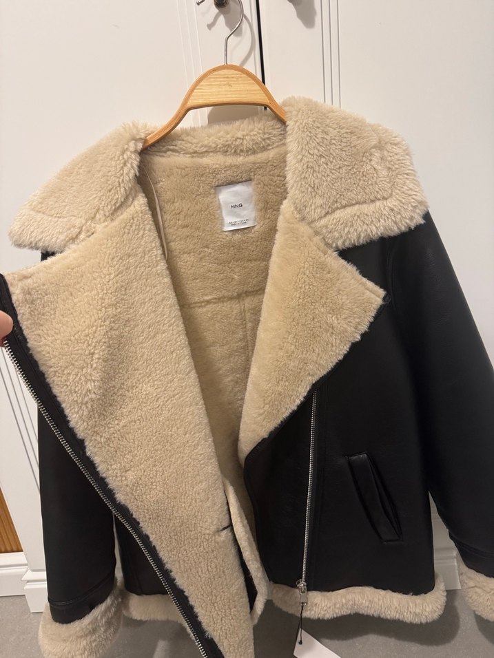 ETİKETMANGO Kahverengi Kürklü Deri Kadın Ceket - Görsel 3