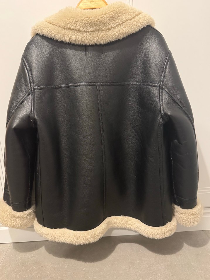 ETİKETMANGO Kahverengi Kürklü Deri Kadın Ceket - Görsel 4