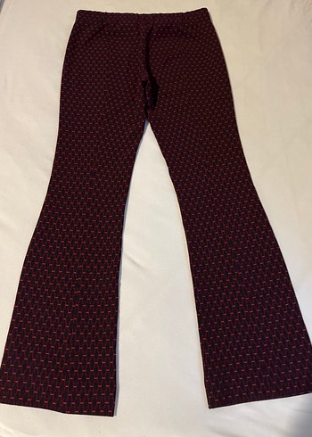 ZARA Bordo Midi Kadın Kumaş Pantolon - Görsel 2