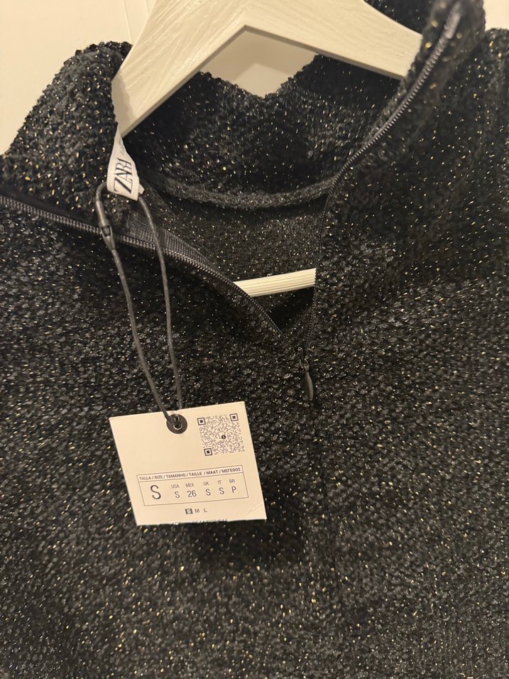 ZARA Fermuarlı Siyah Kısa Kollu Boğazlı Kadın Kazak - Görsel 3