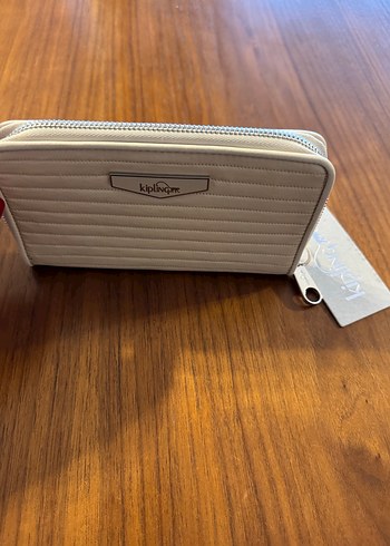 KİPLİNG SIFIR Bej Deri Fermuarlı Kadın Cüzdanı - Görsel 3