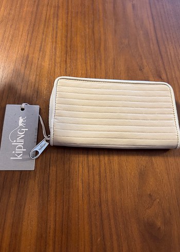 KİPLİNG SIFIR Bej Deri Fermuarlı Kadın Cüzdanı - Görsel 2