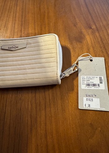 KİPLİNG SIFIR Bej Deri Fermuarlı Kadın Cüzdanı - Görsel 4