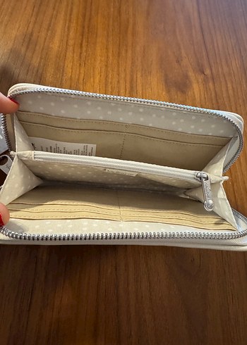 KİPLİNG SIFIR Bej Deri Fermuarlı Kadın Cüzdanı - Görsel 6