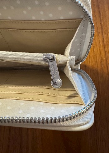 KİPLİNG SIFIR Bej Deri Fermuarlı Kadın Cüzdanı - Görsel 7