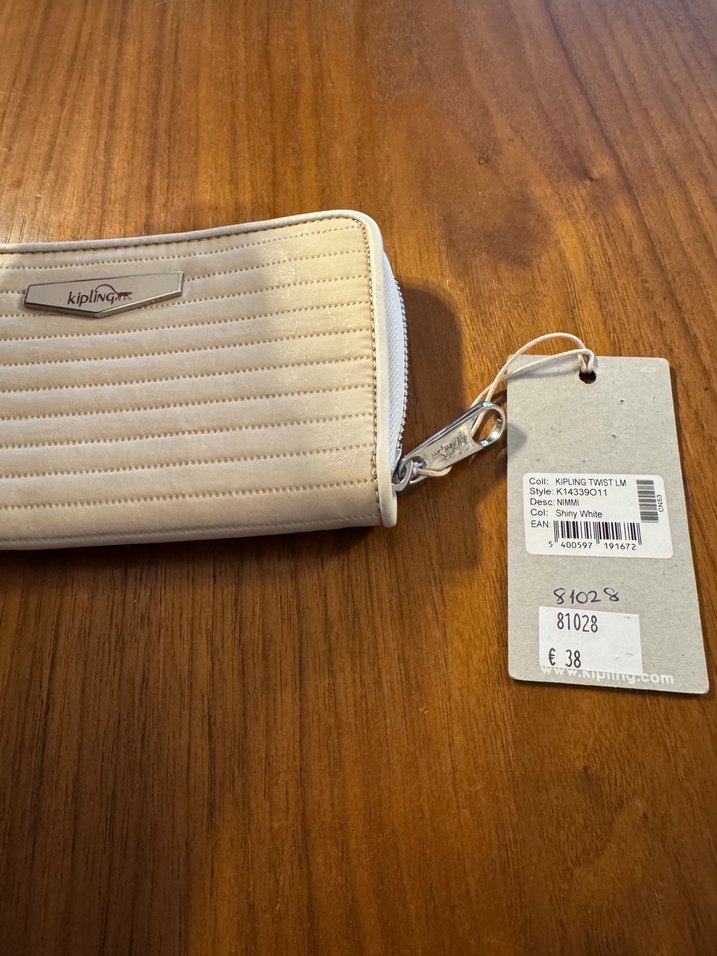 KİPLİNG SIFIR Bej Deri Fermuarlı Kadın Cüzdanı - Görsel 4