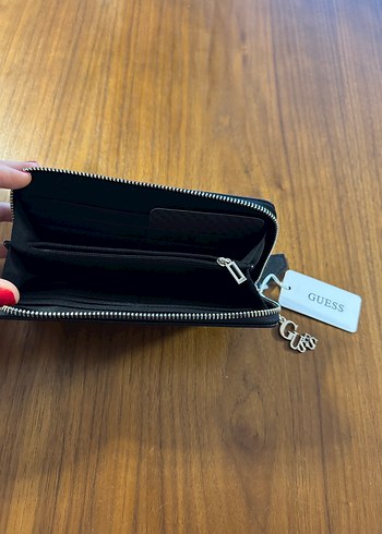 SIFIR Guess Siyah Deri Fermuarlı Kadın Cüzdanı - Görsel 3
