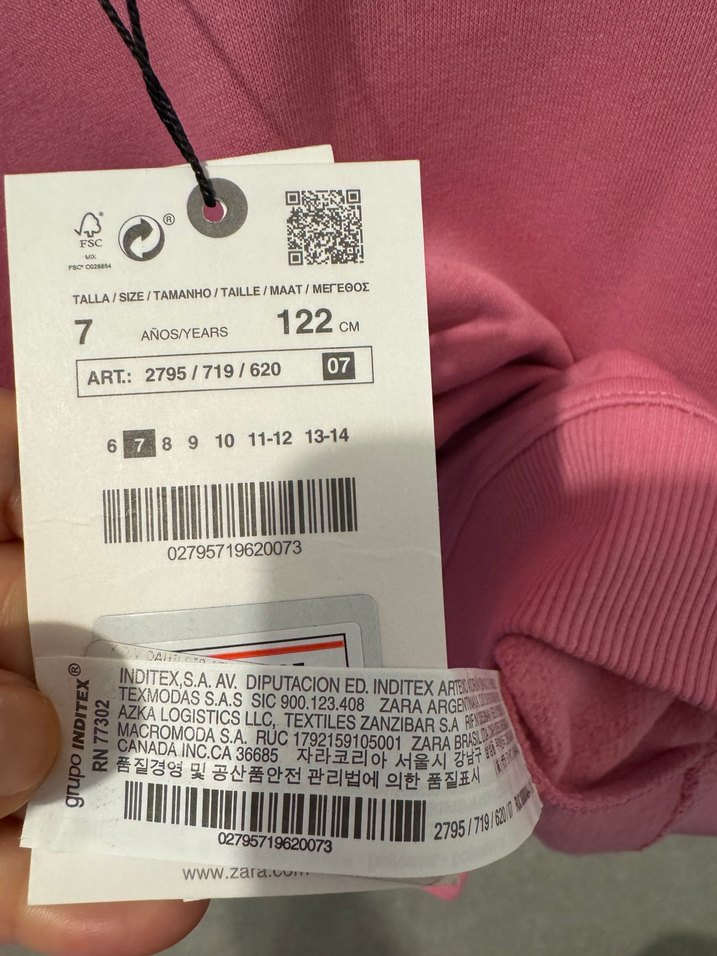 ZARA Canlı Pembe Kapüşonlu Rahat Sweatshirt — görsel 5/7