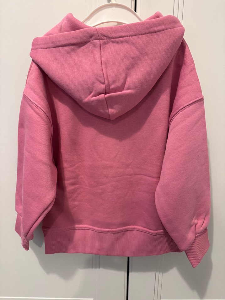 ZARA Canlı Pembe Kapüşonlu Rahat Sweatshirt — görsel 3/7