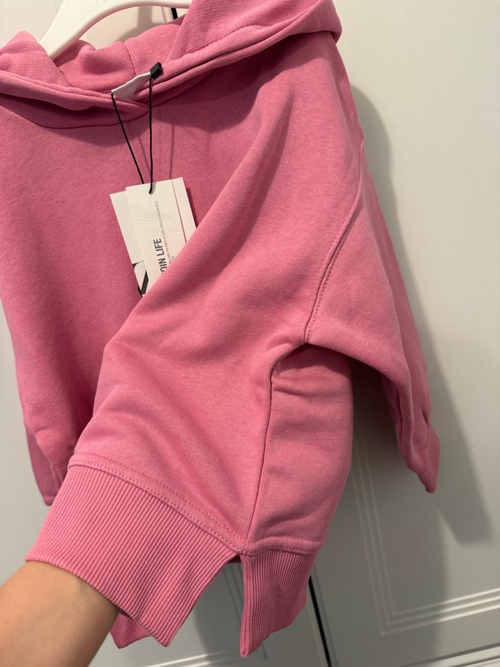ZARA Canlı Pembe Kapüşonlu Rahat Sweatshirt — görsel 4/7