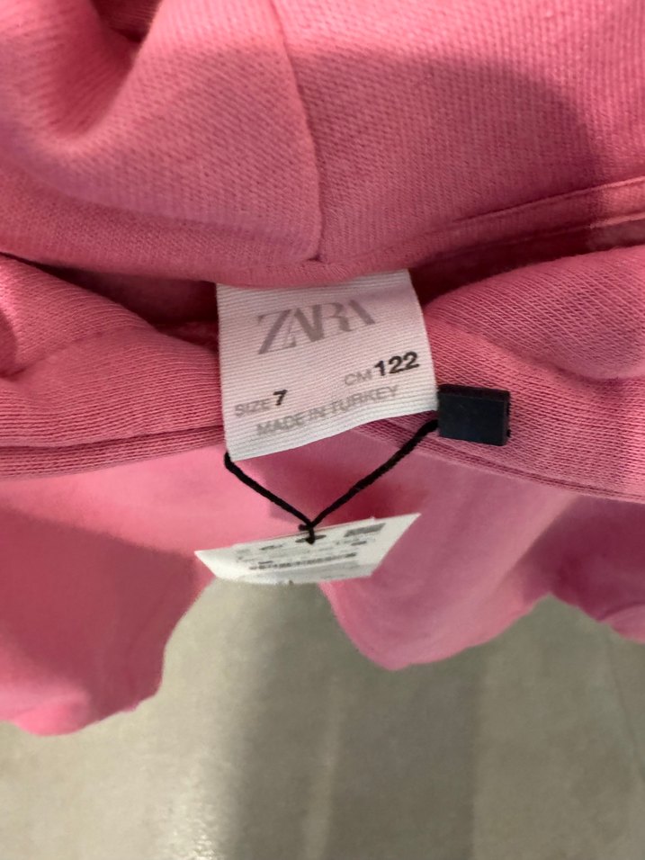 ZARA Canlı Pembe Kapüşonlu Rahat Sweatshirt — görsel 7/7