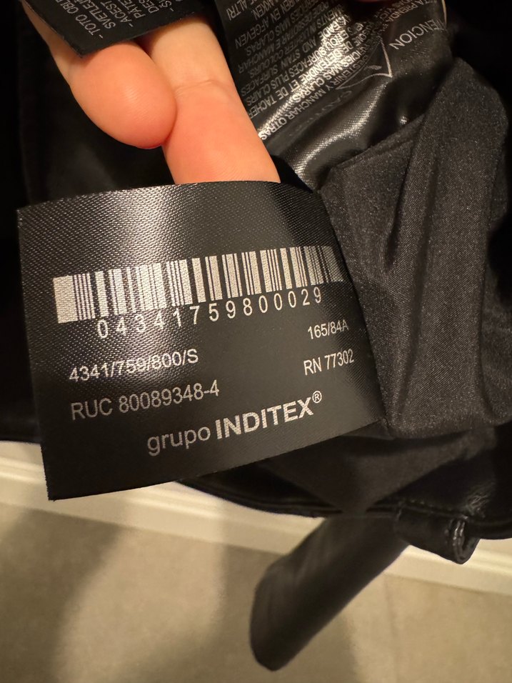 Zara Siyah Deri Biker Ceket — görsel 7/8