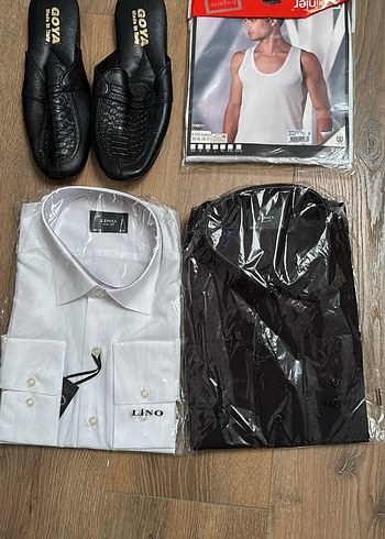 2 ad.M BEDEN GÖMLEK BİR ADET PAMUK ATLET BİR AD TERLİK 38 N