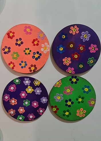 4lü magnet, buz dolabı süsü Çiçek esintisi