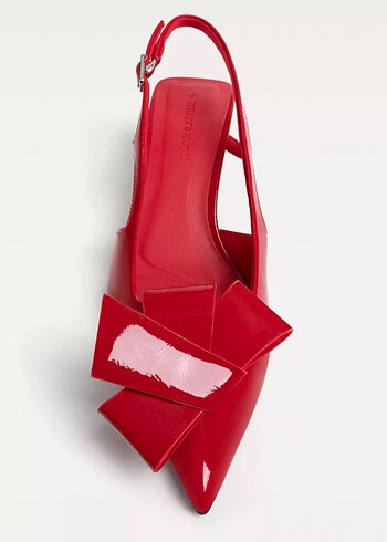 Kırmızı Tokalı Stiletto Kadın Ayakkabı - Görsel 2