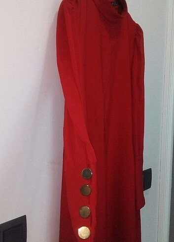 40 Beden kırmızı Renk Bayan tunik elbise