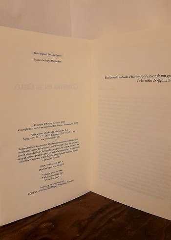 Cometas en el cielo - Khaled Hosseini / İSPANYOLCA - Görsel 4