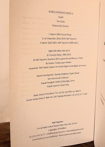 Kader - Tim Parks - Görsel 4