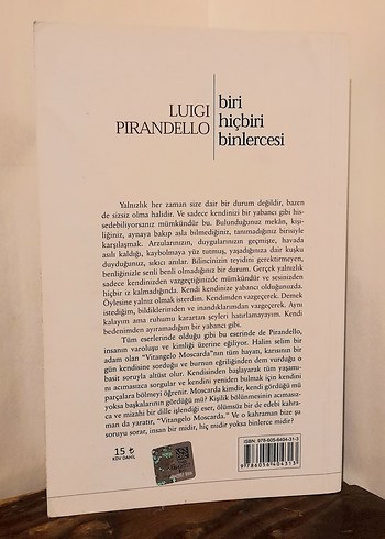 Beden Biri Hiçbiri Binlercesi Roman - Luigi Pirandello