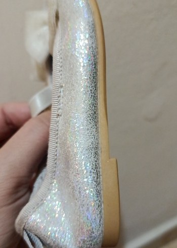 Kız Çocuk Beyaz Bantlı Babet Ayakkabı - Görsel 5