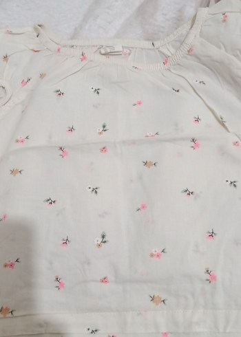 Kız Çocuk Nakışlı Kolsuz Pamuk Bluz - Görsel 3