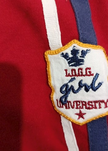 Kız Çocuk Kırmızı Düğmeli Nakışlı Etek - Görsel 3