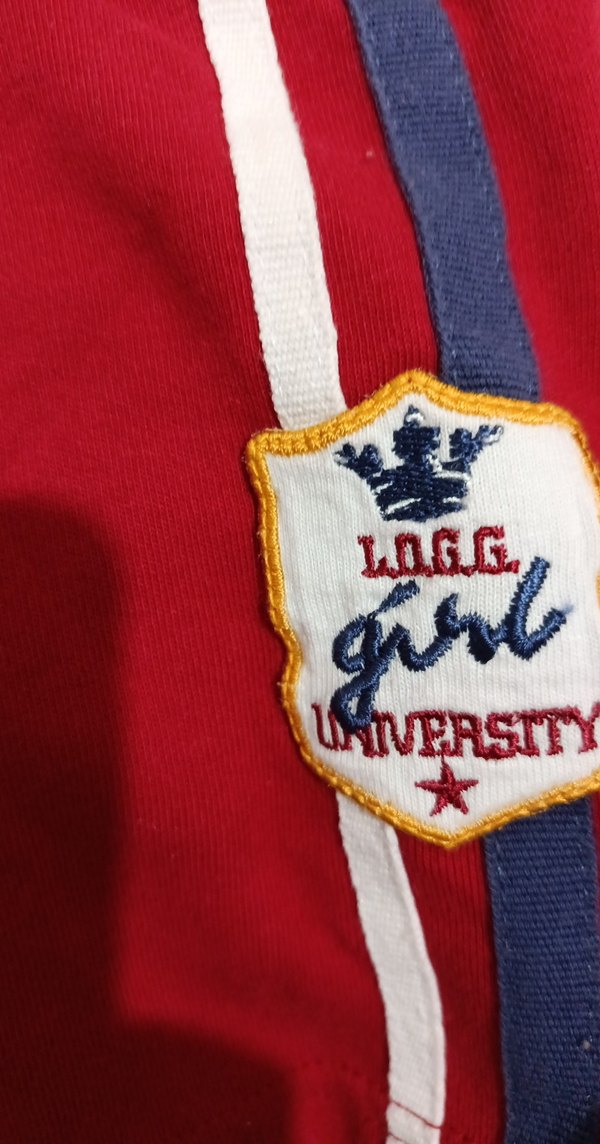 Kız Çocuk Kırmızı Düğmeli Nakışlı Etek - Görsel 3