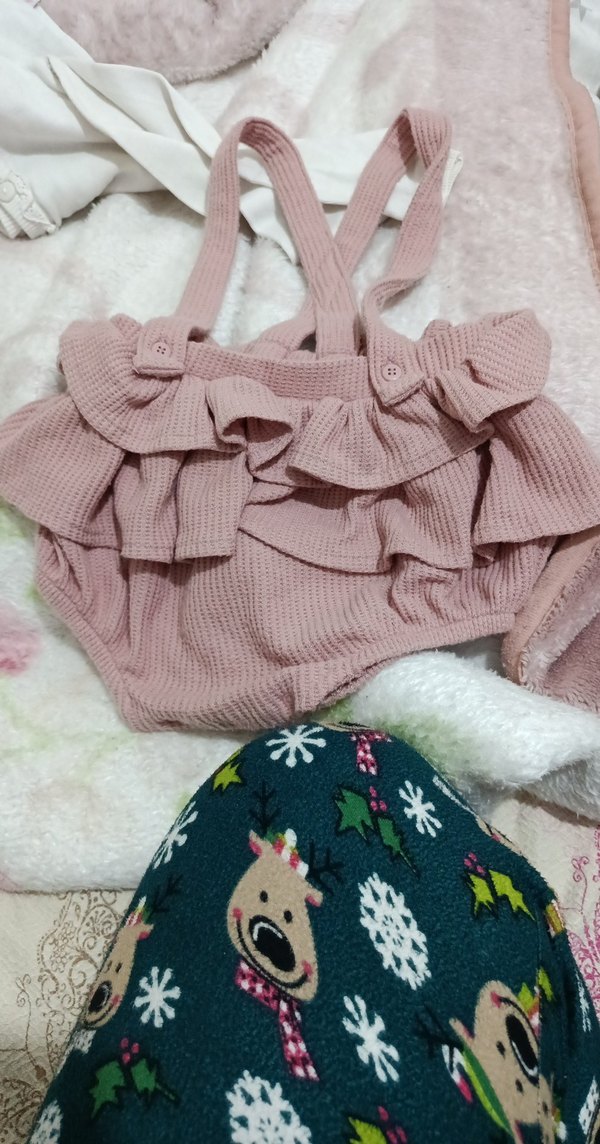 Pembe Fırfırlı Bebek Kız Tulum - Görsel 2