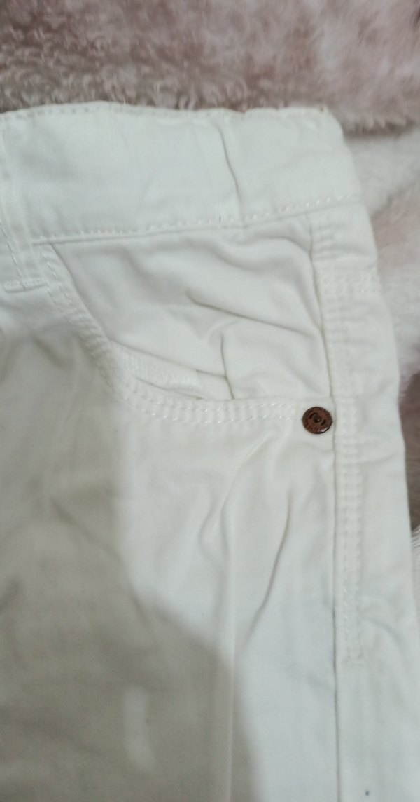 Düğmeli Beyaz Erkek Çocuk Pantolonu - Görsel 5